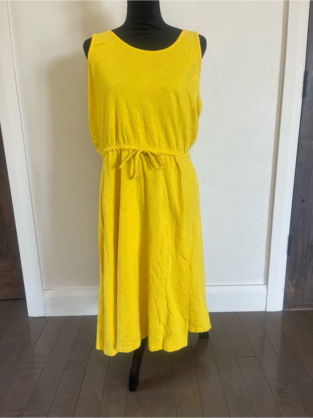 Style & Company yellow Sleeveless Drawstring Waist Dress - Women Xl NWT